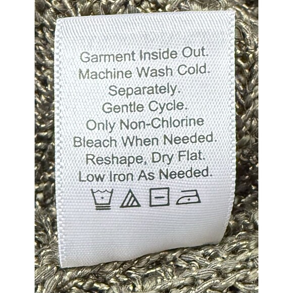 Coldwater Creek Women’s Sweater 1X  (16W-18W) Green Metallic Knit Pullover Tunic - Picture 7 of 9